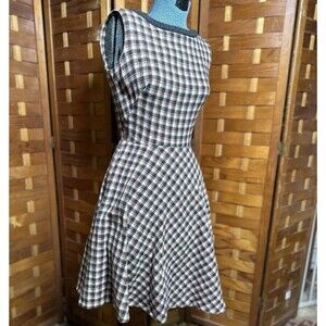 Country Set Womens Red Grey Plaid Wool Dress Size XS/S Vintage